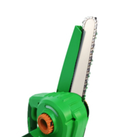 Scie à chaîne électrique portative 21V 8 pouces avec batterie au lithium 4.0Ah et moteur sans balais, qualité professionnelle industrielle pour la coupe du bois