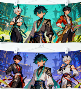 Affiche <span class=keywords><strong>d</strong></span>'art de mur imprimée par UV avec les axes en plastique pour l'affichage mural de salon - Product Image 4