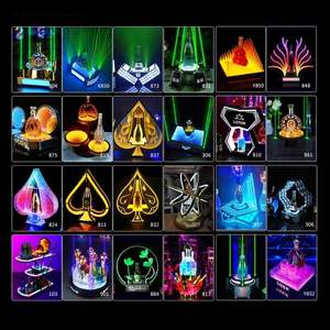 ชั้นวางแชมเปญเรืองแสง LED พร้อมเลเซอร์สีเขียวแท่นวางโชว์ไวน์ - Product Image 4