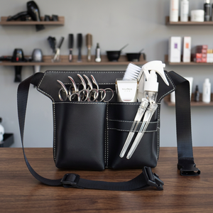 Bolsa de Cintura de Cuero para Herramientas de Barbería, Estuche para Tijeras con Clip para Cinturón, Personalizable OEM/ODM, Accesorios Portátiles para Peinado - Product Image 2