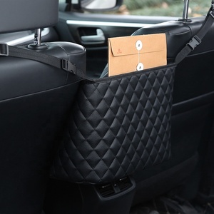 Auto Handtaschen halter Pu Leder Auto Aufbewahrung tasche Interieur Autos itz Mittlere Box Sitz lehne Kleiderbügel Hängende Tasche Organizer - Product Image 2