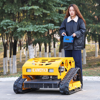Tondeuse robotisée à chenilles homologuée CE EPA, à essence, télécommandée, pour la tonte des pentes montagneuses et des vignobles