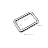 Anillo Rectangular de 32 mm para Correa de Bolso de Lujo, Aleación de Zinc, Herrajes para Bolsos, Metal Personalizado OEM, Accesorios de Cuero Ecológicos