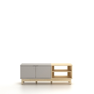 Moderno Mueble para TV de Roble Sonoma Plateado, Mueble de Almacenamiento para Sala de Estar - Product Image 1