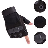 Gants demi-doigts tactiques d'extérieur vert noir sable avec coque en caoutchouc Gants demi-doigts d'extérieur tactiques