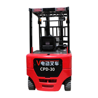 Forklift Listrik Artikulasi 4x4 Kustomisasi China, Kapasitas 3000kg Model CPD-35, Baterai Asam Timbal, Medan Berat