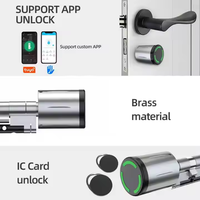 Serrure de porte intelligente étanche TTLock APP, cylindre intelligent NFC RFID, serrure électronique pour la sécurité de la maison intelligente