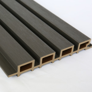 Outdoor &amp; <strong>Interior</strong> Waterproof WPC PVC Wall Panel with 3D Wood Grain Fluted Surface Fireproof Cladding for Hotel Use - Product Image 3