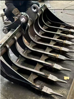 Râteau à racines multi-dents pour excavatrice, fixation directe usine pour Komatsu, CAT, Kobelco, Hitachi, Doosan, KATO, Sany (toutes tailles)