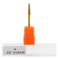 Forets à ongles russes professionnels en diamant moyen toutes tailles forme plate conique dissolvant de plastique en carbure à haute teneur en acier
