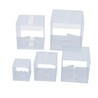 Boîte d'emballage cadeau personnalisable en PVC transparent carré, emballée à plat, jetable, Xiang Yi