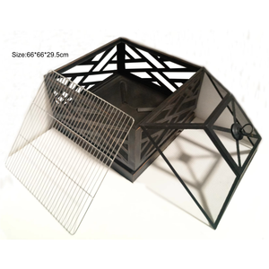 Vente en gros <span class=keywords><strong>Barbecue</strong></span> à charbon de bois carré en métal pour l'extérieur <span class=keywords><strong>Barbecue</strong></span> en acier Poêle à bois Cheminée Brasero Foyer à bois - Product Image 2