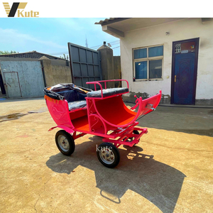 Chariot à 4 roues doré pour poney <span class=keywords><strong>miniature</strong></span>, chariot classique pour poney, calèche pour cheval de marathon, chariot pour cheval de traction touristique - Product Image 5