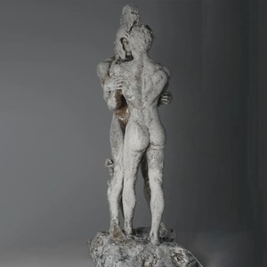 Statue d'Achille et de Patrocle en matériau PET, figurine d'art faite à la main, style de design traditionnel, forme irrégulière - Product Image 4