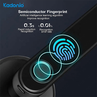 Poignée de porte principale Kadonio personnalisée à empreinte digitale Tuya avec code, vente en gros à bas prix de Chine