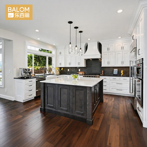 Set di Mobili da Cucina di Lusso Personalizzati Balom, Armadi Modulari in Legno Massello Stile Europeo <span class=keywords><strong>con</strong></span> <span class=keywords><strong>Isola</strong></span> - Product Image 1