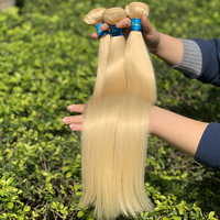 Extensions de cheveux brésiliennes blondes 613 de qualité 12A, lisses comme des baguettes, et extensions de cheveux de qualité supérieure