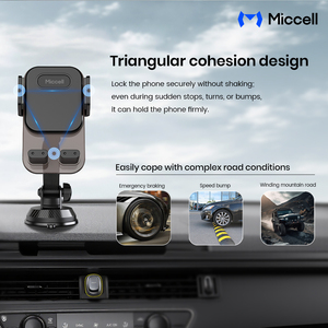 Support de téléphone portable pour voiture Miccell, réglage multi-angles, base adhésive puissante, support de voiture pour <span class=keywords><strong>Xiaomi</strong></span> et iPhones - Product Image 3