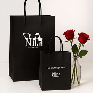 Bolsas de Papel Kraft Personalizadas para Té con Leche, Bolsas para Llevar Bebidas, Café y Té, Precio al por Mayor, Impresión de Logotipo - Product Image 4