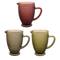 Nouvelle carafe en verre design moderne 43 oz, motif floral, grande capacité, couvercle en liège, compatible lave-vaisselle, idéale pour usage domestique, eau froide