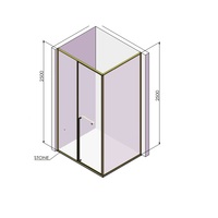 Porte de douche pivotante en verre trempé de 8 mm avec cadre en acier inoxydable 304, certifiée CE, fabriquée à Foshan, pour salle de bain d'hôtel