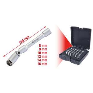 KS TOOLS-500,7320 Juego de llaves giratorias de bujía incandescente, largas (6 piezas), 3/8 '' - EAN 4042146227749 JUEGO DE MOTOR Y DISTRIBUCIÓN - Product Image 2