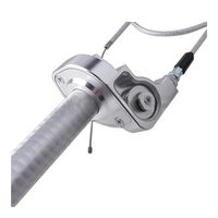 Poignées de guidon universelles en aluminium CNC pour moto, avec câble transparent antidérapant pour scooter et accélérateur rotatif