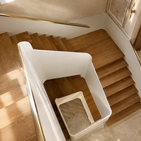 Escalier en spirale modulaire en métal peint à faire soi-même, escaliers préfabriqués, design minimaliste moderne, garde-corps d'escalier plié sur mesure, modèle 3D