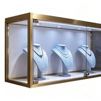 Vitrines à bijoux en acrylique personnalisables GZowin avec éclairage LED pour les bijouteries, les salles d'exposition de luxe - Écologiques et durables