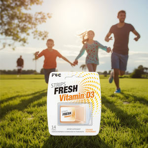 Strip Mulut OEM ODM Rasa Peppermint Vitamin D3 Permen <span class=keywords><strong>Mint</strong></span> Penyegar Mulut untuk Kesehatan Tulang - Product Image 1