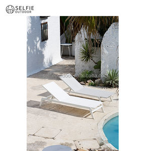 Chaise longue d'extérieur moderne en aluminium avec impression sérigraphique modèle CF-8315 pour usage hôtelier - Product Image 2