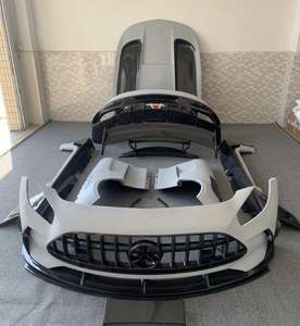 Kit carrosserie en fibre de carbone pour Mercedes-Benz <span class=keywords><strong>AMG</strong></span> amélioré noir GT GTC <span class=keywords><strong>GTS</strong></span> GTR pare-chocs avant pare-chocs arrière Kit de carrosserie de jupe latérale de garde-boue - Product Image 1