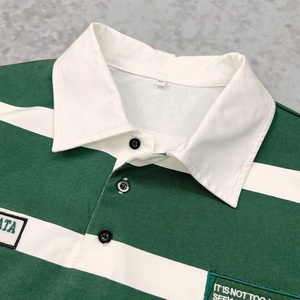 QIANSHI Vente en gros de t-shirts surdimensionnés en molleton rayé personnalisés, broderie, <span class=keywords><strong>poids</strong></span> lourd, 300 g/m², <span class=keywords><strong>polo</strong></span> à manches longues thermique - Product Image 3