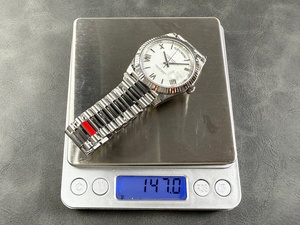 Reloj Mecánico Impermeable de Súper Calidad, 41 mm, Fábrica VS, Acero 904L, Movimiento ETA 3255, Buceo 228239, Reloj de Lujo Blanco Romano - Product Image 6