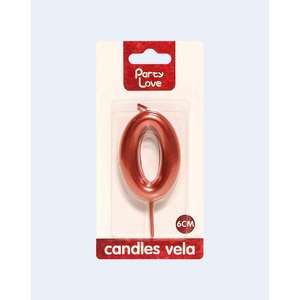 Candela Decorativa a Forma di Numero 0, 6 Cm, per Torte di Compleanno - Product Image 2