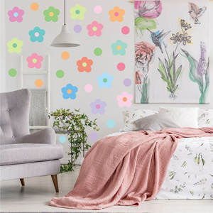 Calcomanía de pared de PVC de dibujos animados pegatinas colorido girasol autoadhesivo decorativo arte de pared pegatina para dormitorio aula - Product Image 4