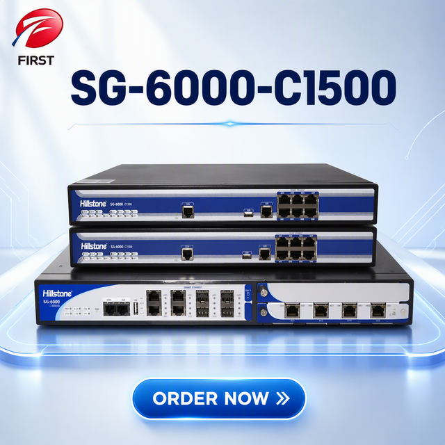 Hillstone SG-6000-C1500 Network Security Firewall 8-Port Ethernet Gateway for Enterprise Data Center Protection