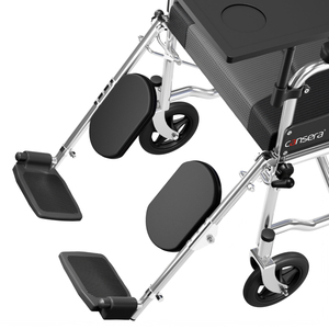 低価格フルリクライニング手動車椅子、取り外し可能なシートクッション、ベッドパンとブレーキ付きソリッドタイヤ、障害者用トレイ - Product Image 5