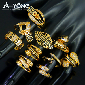 <span class=keywords><strong>Anillo</strong></span> <span class=keywords><strong>de</strong></span> circonia cúbica ajustable, joyería, <span class=keywords><strong>de</strong></span> 18k chapado en <span class=keywords><strong>oro</strong></span>, <span class=keywords><strong>precio</strong></span> al por mayor - Product Image 3
