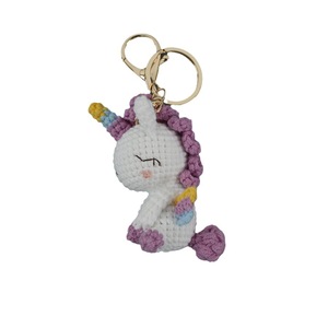 Amigurumi Yarn Crochet Keychain <b>Handmade</b> unicorn Plush Toy Keychain Knitting Knitted Knit Crochet Animals <b>Doll</b> unicorn Keychain - Product Image 5