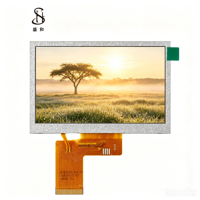 Panel LCD TFT IPS de 4.3 Pulgadas, Resolución 800x480, RGB, Interfaz I2C de 40 Pines, Retroiluminación LED de 500 Nits