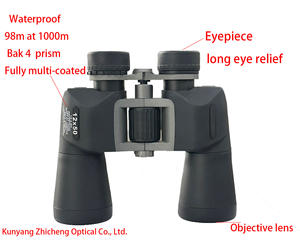 منظار عالي الجودة 12x50 مم، مقاوم للماء بعدسة بصرية مطلية بالكامل Bak4 لمشاهدة الطيور والصيد في الأماكن المفتوحة - Product Image 3