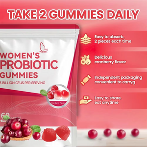 Gommose personalizzabili OEM/ODM per l'equilibrio del pH femminile, per un odore sano, l'equilibrio della lievitoide e la <span class=keywords><strong>flora</strong></span> vaginale - Probiotici vaginali femminili - Product Image 4
