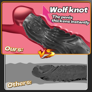 Opvallende vergrote cockring met onregelmatig slot, speels wolfstandontwerp, voor mannen, koppels, flirten, schildpad, BDSM seksspeeltjes, Huawen Delay. - Product Image 3