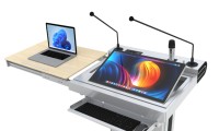 Podium numérique en aluminium durable de 23.8 pouces, ordinateur tactile tout-en-un audio HD de 260W pour les conférences et les équipements éducatifs d'enseignement