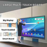 Pantalla Plana Interactiva Multitáctil ITA 4K de 20 Puntos y 65 Pulgadas para Uso en el Aula, Función de IA, Pizarra Inteligente, Cámara de 48MP, Garantía de 1 Año