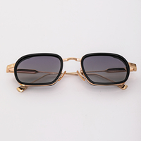LMA Nouveauté Lunettes de soleil classiques rectangulaires de haute qualité en métal TR90 Marron Dégradé Polarisées Hommes Luxe Femmes
