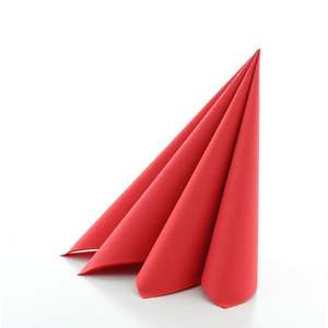 Servilletas Uni rojo 40x40 cm 1/4 pliegue de Linclass - Product Image 3