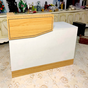 Modern Wood Reception Desk for Salon Beauty Salon Nail Salon Hotel School Hospital Use Customizable Commercial Office Furniture - Product Image 6