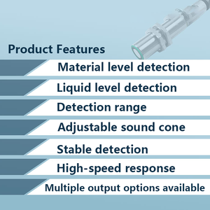 비접촉 재료 레벨, 액체 레벨, 거리 감지, 스위치, 변위, 거리 측정 센서, 초음파 - Product Image 3